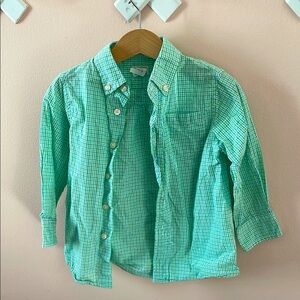 Crewcuts Green and Blue Casual Button Down Shirt